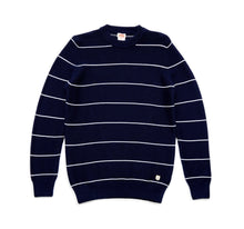 Load image into Gallery viewer, HERITAGE KNIT SWEATER DARK BLUE/OFF WHITE
