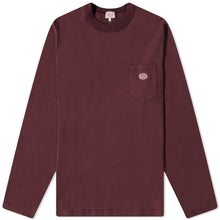 Load image into Gallery viewer, HERITAGE T-SHIRT LONG SLEEVE WITH POCKET BURGUNDY MEN
