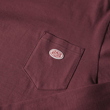 Load image into Gallery viewer, HERITAGE T-SHIRT LONG SLEEVE WITH POCKET BURGUNDY MEN
