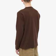 Load image into Gallery viewer, HERITAGE T-SHIRT LONG SLEEVE  WITH POCKET CACAO MEN
