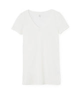 SHORT SLEEVE VNECK TSHIRT MILK