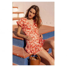 Load image into Gallery viewer, FLORAL DRESS CORAL
