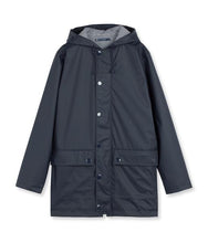 Load image into Gallery viewer, NAVY WAXED RAINCOAT
