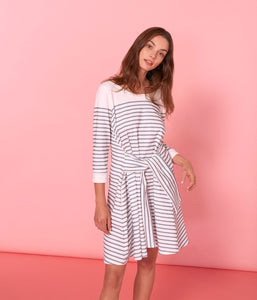LONG SLEEVES BELTED DRESS