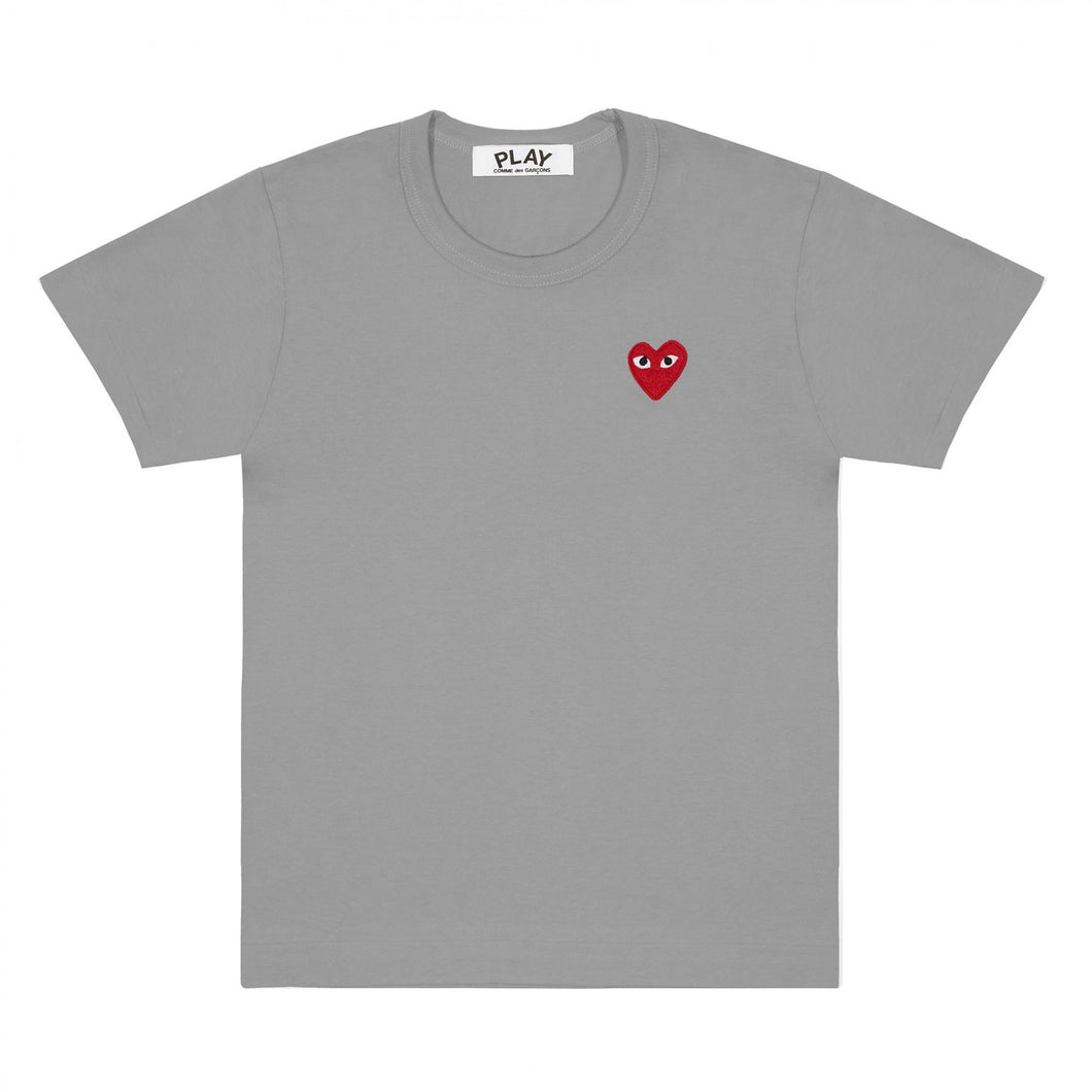 CONCRETE T-SHIRT RED EMBROIDERED HEART