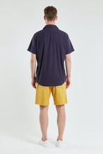 Load image into Gallery viewer, SHIRT SHORT SLEEVE SHARKFIN COLLAR NAVY
