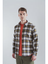 Load image into Gallery viewer, LONG SLEEVE STRAIGHT CUT BUTTON SHIRT CHECK DUNE

