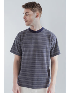 HERITAGE STRIPED T-SHIRT NAVY OFF/WHITE