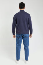 Load image into Gallery viewer, HERITAGE ZIP NECK SWEATER NAVY MEN
