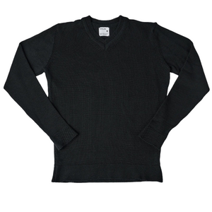 WOOL AND MOHAIR V-NECK SWEATER BLACK BEAUTY