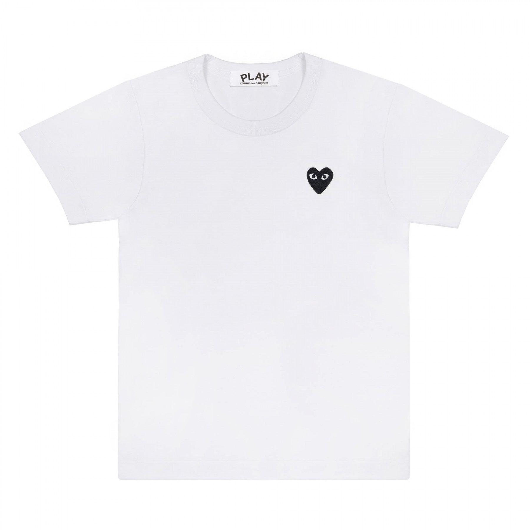 CDG Play Mens Black Heart Logo Tee White