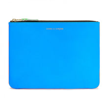 Load image into Gallery viewer, ZIP POUCH SUPERFLUO ORANGE BLUE

