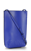 Load image into Gallery viewer, SMALL CROSSBODY BANNER BAG RECYCLED LEATHER DAZZLING BLUE
