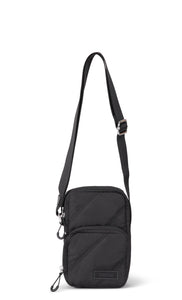 QUILTED RECYCLED TECH MINI CROSSBODY RECYCLED POLYESTER BLACK