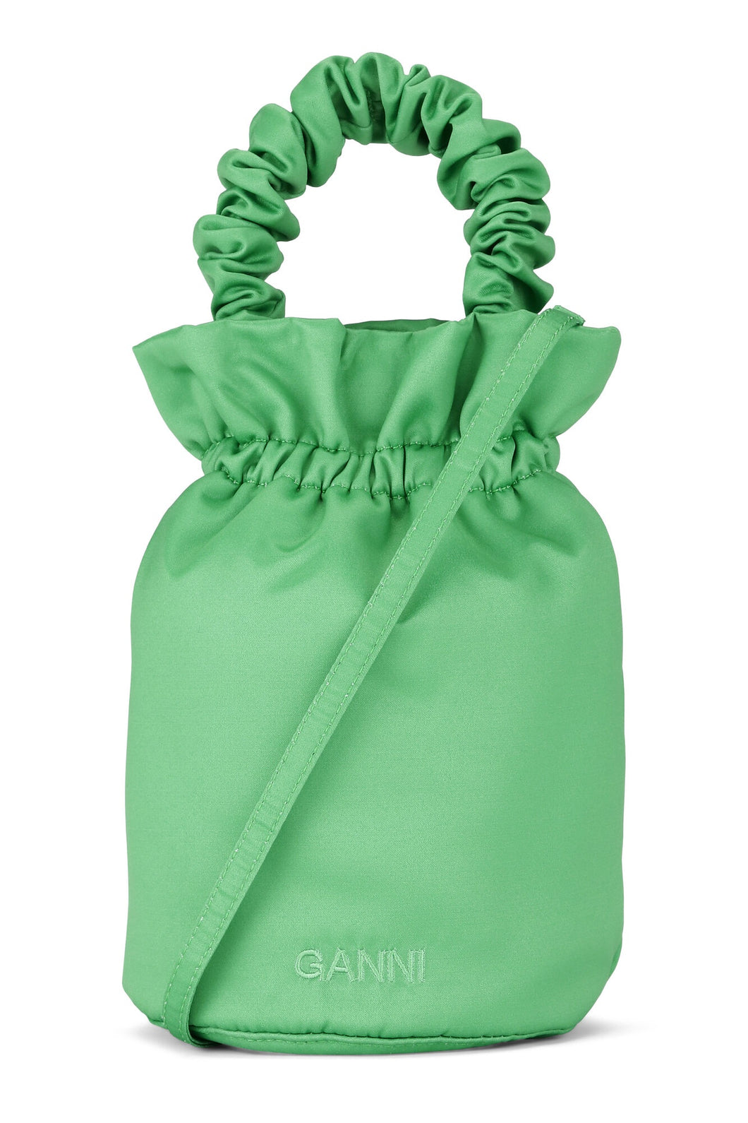 OCCASION RUCHED TOP HANDLE BAG KELLY GREEN