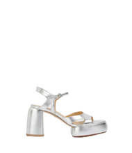 Load image into Gallery viewer, ELEKTRA  HEELED SANDALS  SILVER
