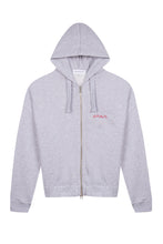 Load image into Gallery viewer, AMOUR ZIP UP HOODIE GREY
