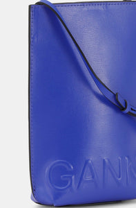 SMALL CROSSBODY BANNER BAG RECYCLED LEATHER DAZZLING BLUE