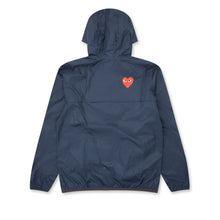 Load image into Gallery viewer, K-WAY X CDG FITTED NAVY ZIPPED RAINCOAT
