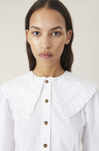 FITTED SHIRT COTTON POPLIN BRIGHT WHITE