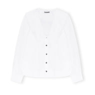 V-NECK SHIRT BRIGHT WHITE