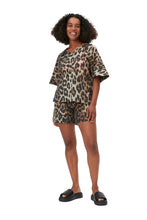 Load image into Gallery viewer, SHEER VOILE SHIRT MAXI LEOPARD
