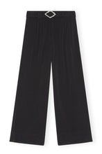 Load image into Gallery viewer, LIGHT STRUCTURED JACQUARD WIDE PANTS BLACK
