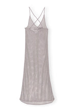 Load image into Gallery viewer, EMBELLISHED MESH DRESS SILVER
