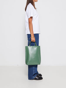 OCCASION RUCHED TOP HANDLE BAG KELLY GREEN