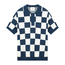 Load image into Gallery viewer, KOREN SQUARE POLO NAVY/WHITE
