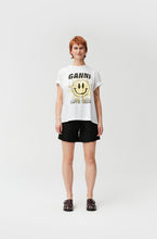 Load image into Gallery viewer, LIGHT JERSEY SUN LOVE PRINT O-NECK RELAXED T-SHIRT ORANIC COTTON BRIGHT WHITE
