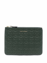 Load image into Gallery viewer, WALLET EMBOSSED LINE POUCH BOTTLE GREEN
