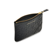 Load image into Gallery viewer, WALLET EMBOSSED LINE POUCH BLACK
