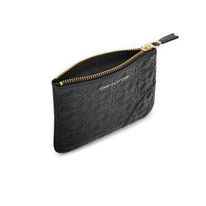 WALLET EMBOSSED LINE POUCH BLACK