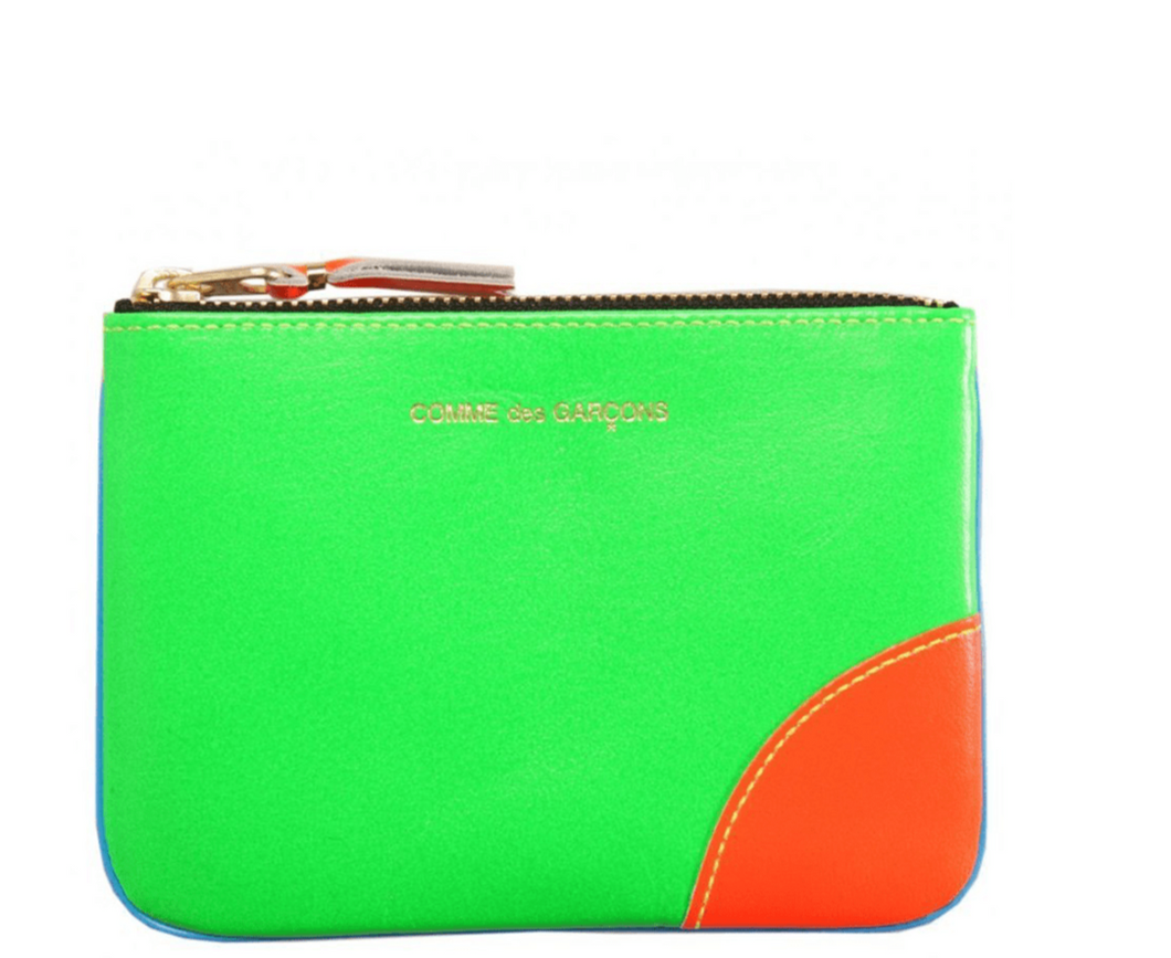 WALLET SMALL POUCH SUPER FLUO BLUE/GREEN