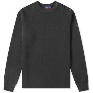 PULL WOOL 4 BUTTONS BLACK