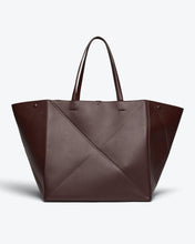 Load image into Gallery viewer, ORIGAMI TOTE BAG OVERSIZED COFFEE BEAN
