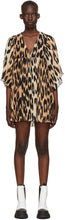 Load image into Gallery viewer, OVERSIZED MINI DRESS PLEATED GEROGETTE MAXI LEOPARD
