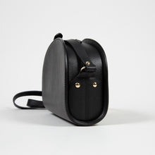 Load image into Gallery viewer, HALF MOON BAG BLACK GRAIN LEATHER
