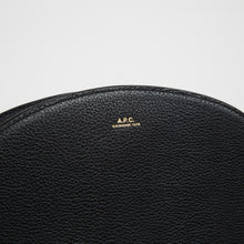 Load image into Gallery viewer, HALF MOON BAG BLACK GRAIN LEATHER
